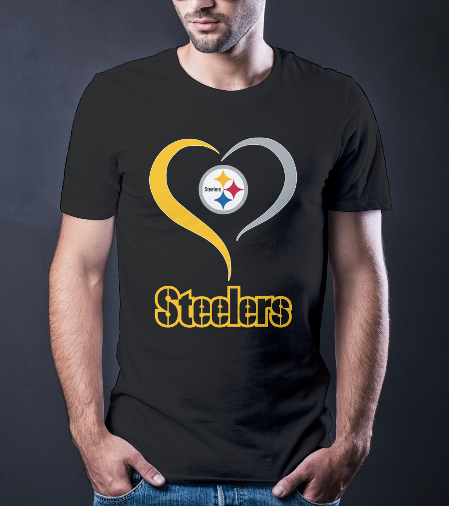 Steelers Heart Logo With Pittsburgh Steelers T-Shirt