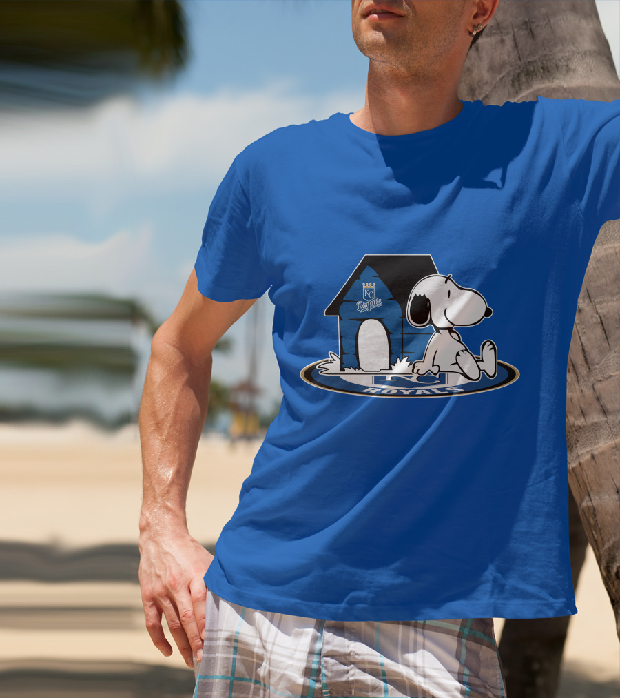 Kansas City Royals Snoopy And Doghouse Fan Now And Forever T-Shirt