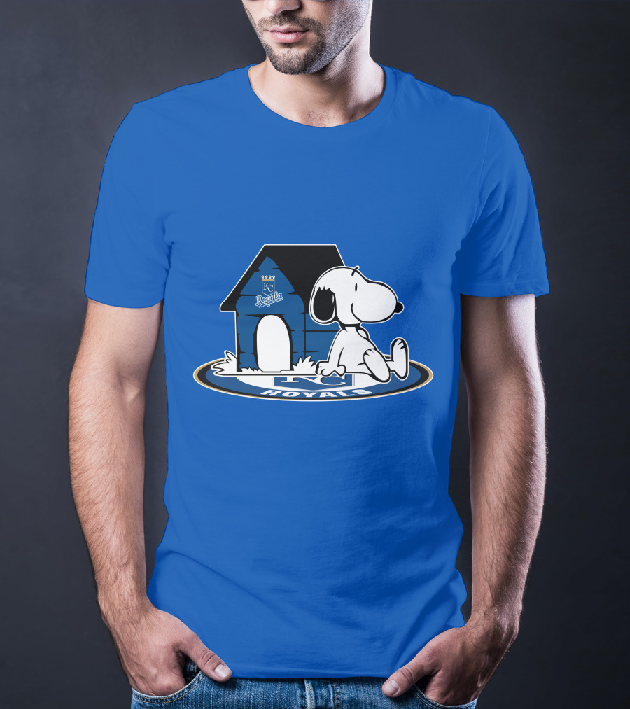 Kansas City Royals Snoopy And Doghouse Fan Now And Forever T-Shirt