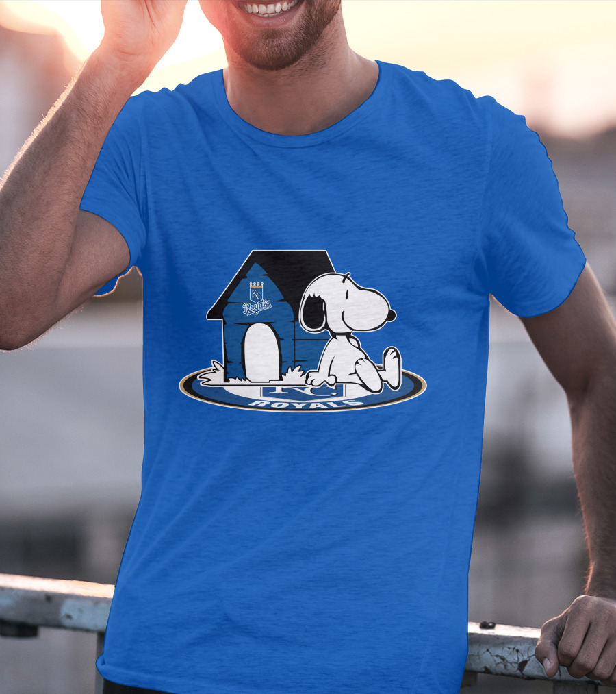 Kansas City Royals Snoopy And Doghouse Fan Now And Forever T-Shirt