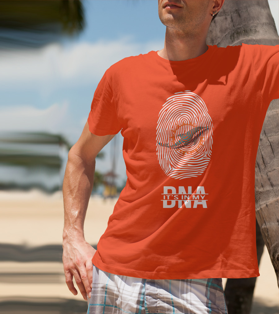 Miami Dolphins It's In My DNA Fingerprint T-Shirt