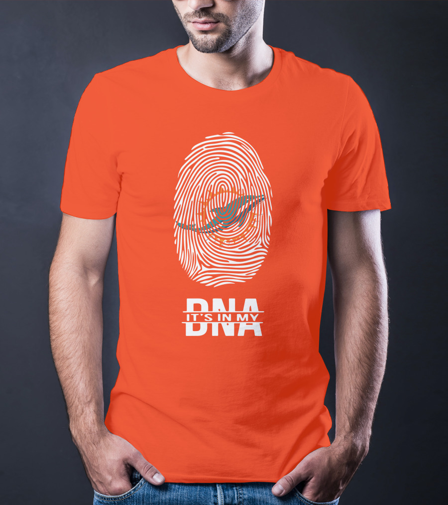 Miami Dolphins It's In My DNA Fingerprint T-Shirt