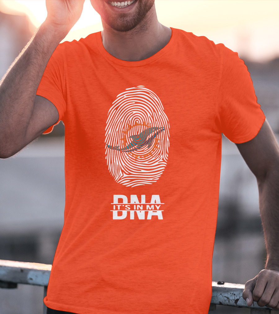 Miami Dolphins It's In My DNA Fingerprint T-Shirt