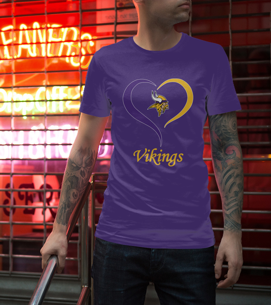 Minnesota Vikings Heart Logo In My Heart T-Shirt