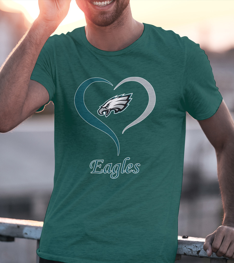 Eagles Heart Emblem With Philadelphia Iconic T-Shirt