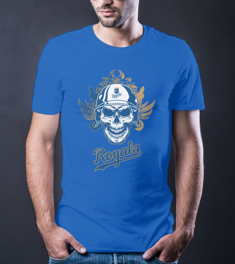 Kansas City Royals Skull Helmet T-Shirt