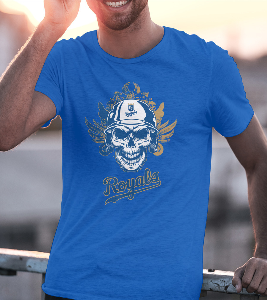 Kansas City Royals Skull Helmet T-Shirt