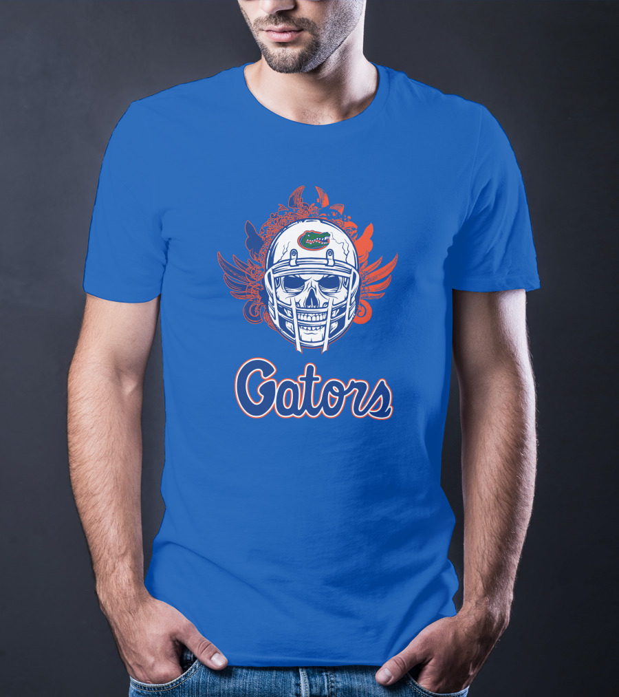 Gators Football Skull With Wings T-Shirt