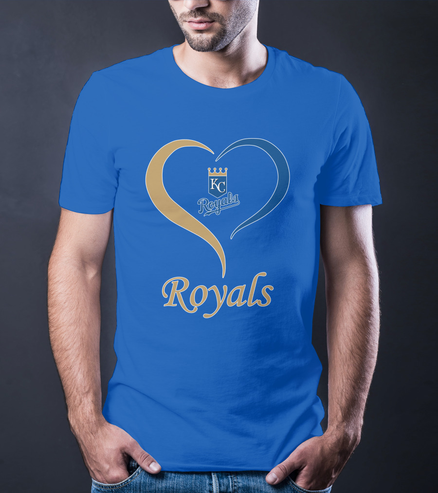 Kansas City Royals Heart Emblem Royals T-Shirt