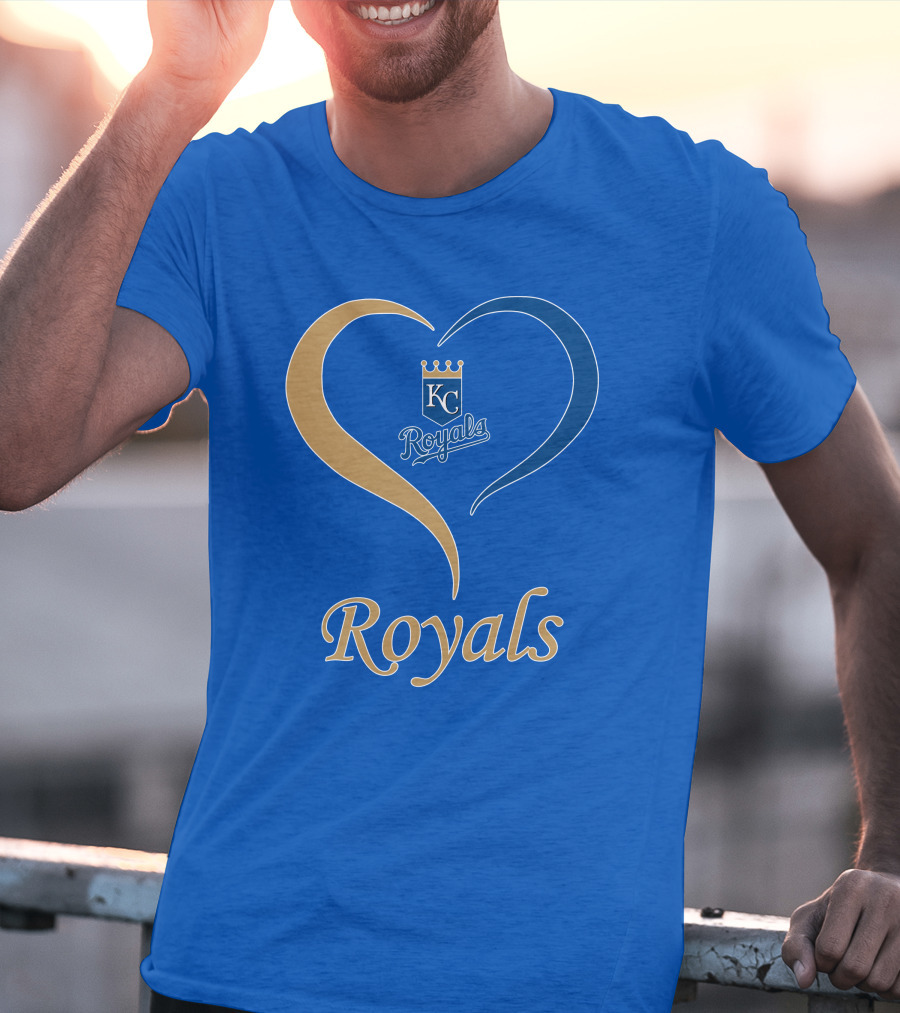 Kansas City Royals Heart Emblem Royals T-Shirt