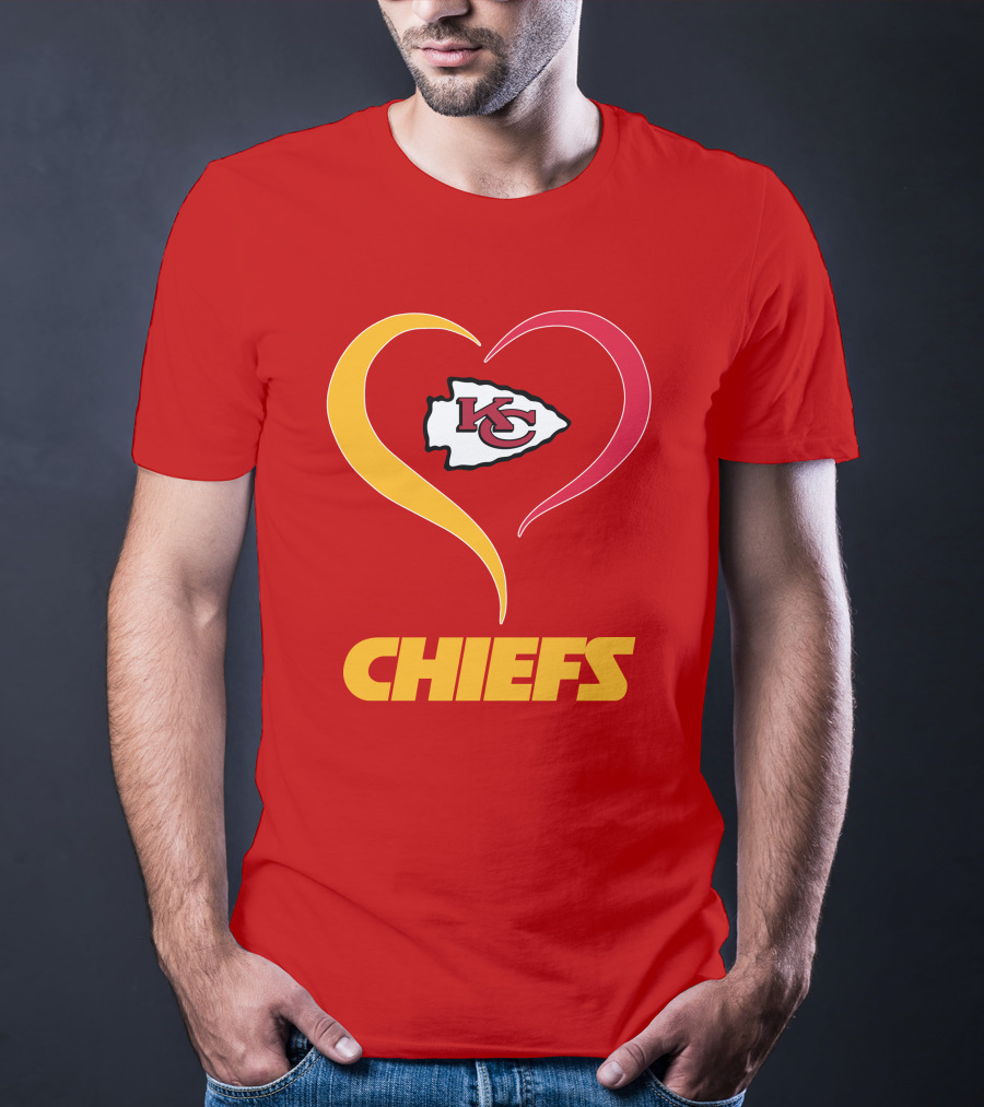 Kansas City Chiefs Heart Logo Chiefs T-Shirt