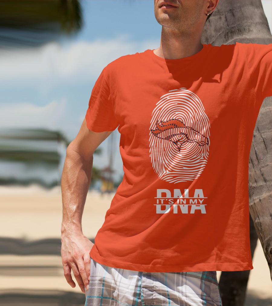 Denver Broncos DNA Fingerprint Emblem It's In My DNA T-Shirt
