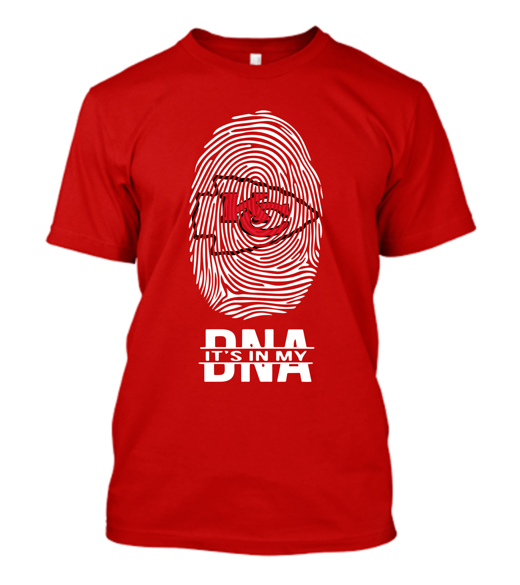 Kansas City Chiefs KC Fingerprint It's In My DNA T-Shirt