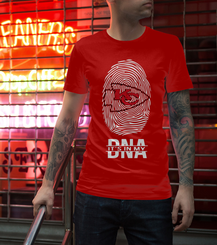 Kansas City Chiefs KC Fingerprint It's In My DNA T-Shirt