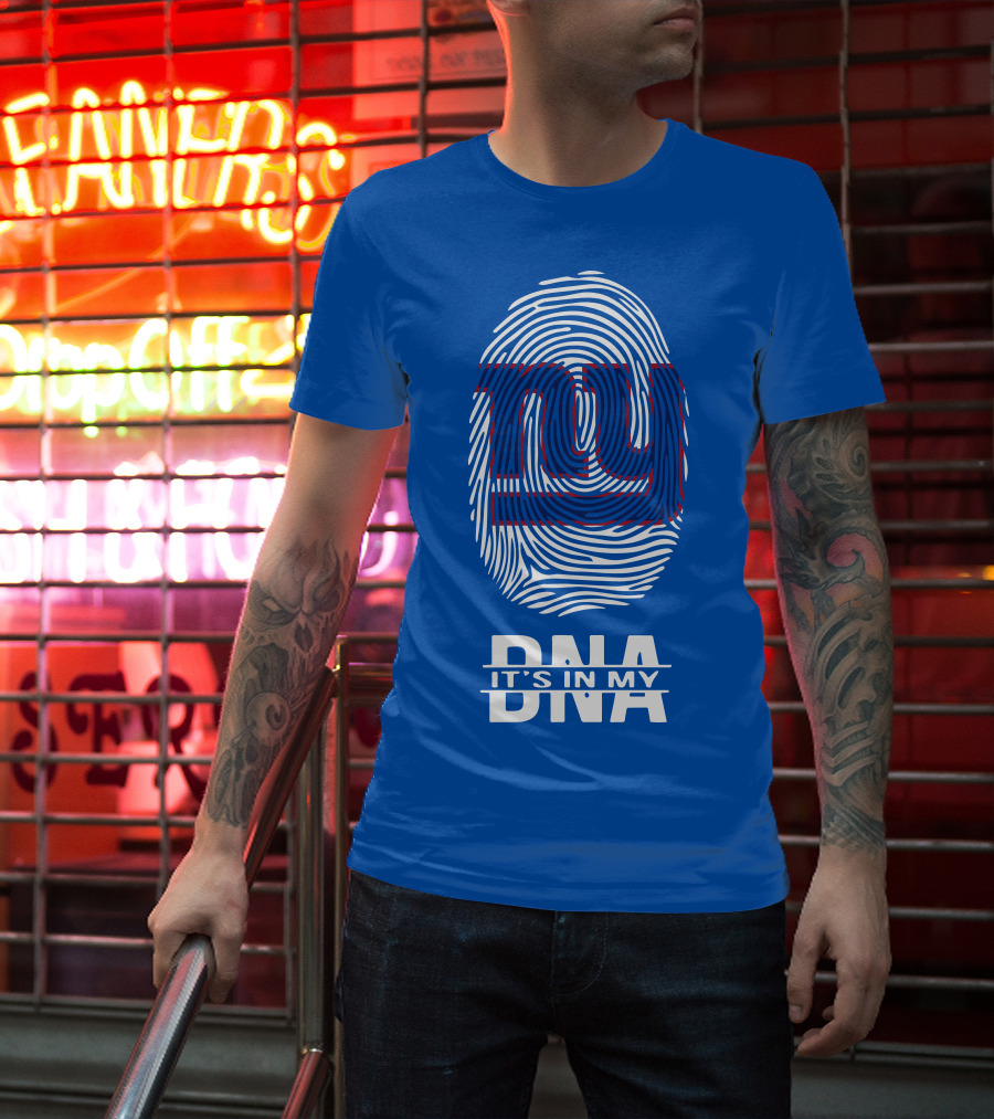 New York Giants Fingerprint Logo It's In My DNA T-Shirt
