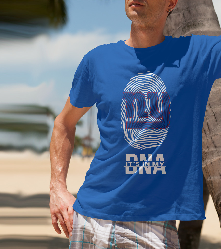 New York Giants Fingerprint Logo It's In My DNA T-Shirt