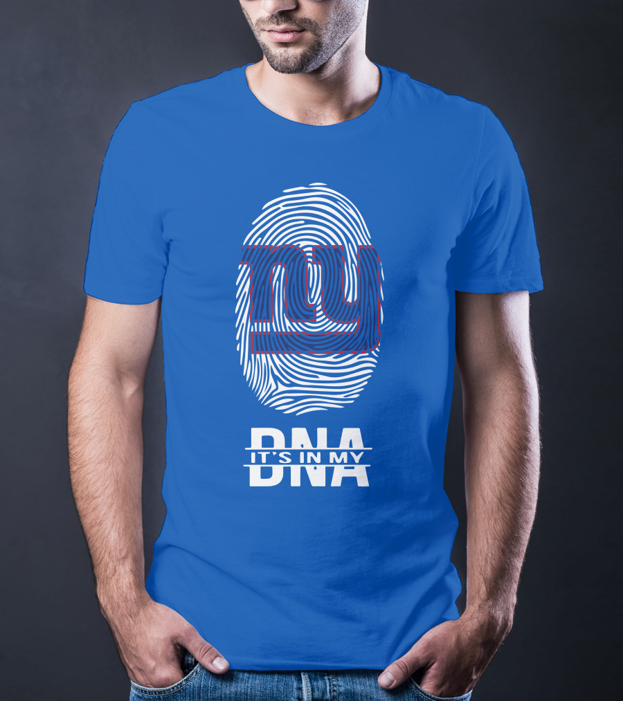New York Giants Fingerprint Logo It's In My DNA T-Shirt