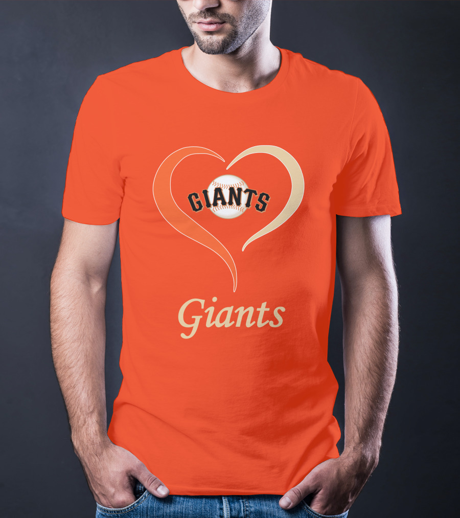 San Francisco Giants Baseball Heart Fan T-Shirt