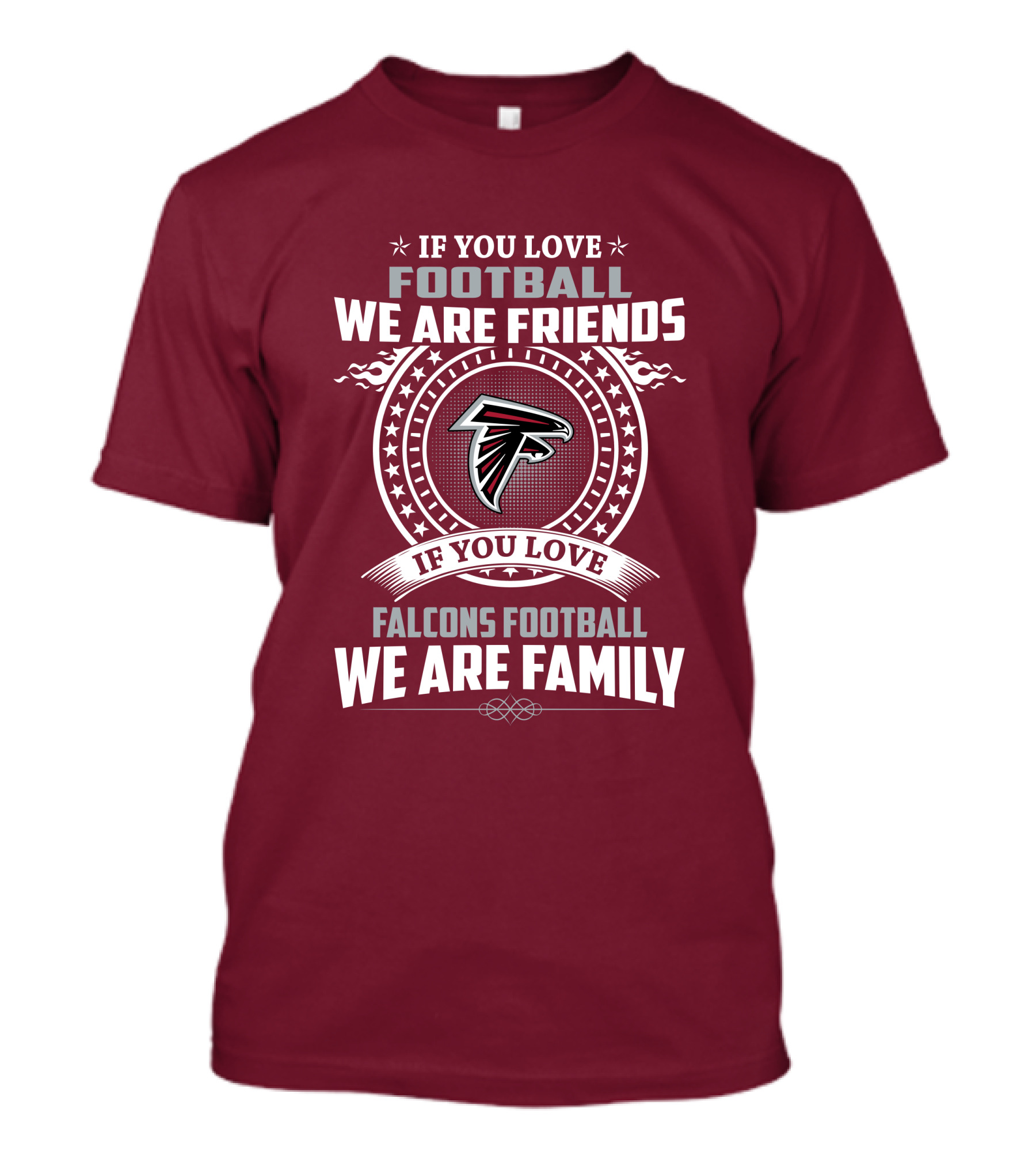 If You Love Football Falcons Football We Are Friends We Are Family T-Shirt