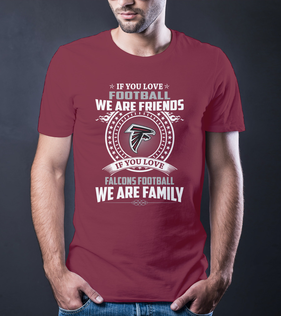 If You Love Football Falcons Football We Are Friends We Are Family T-Shirt