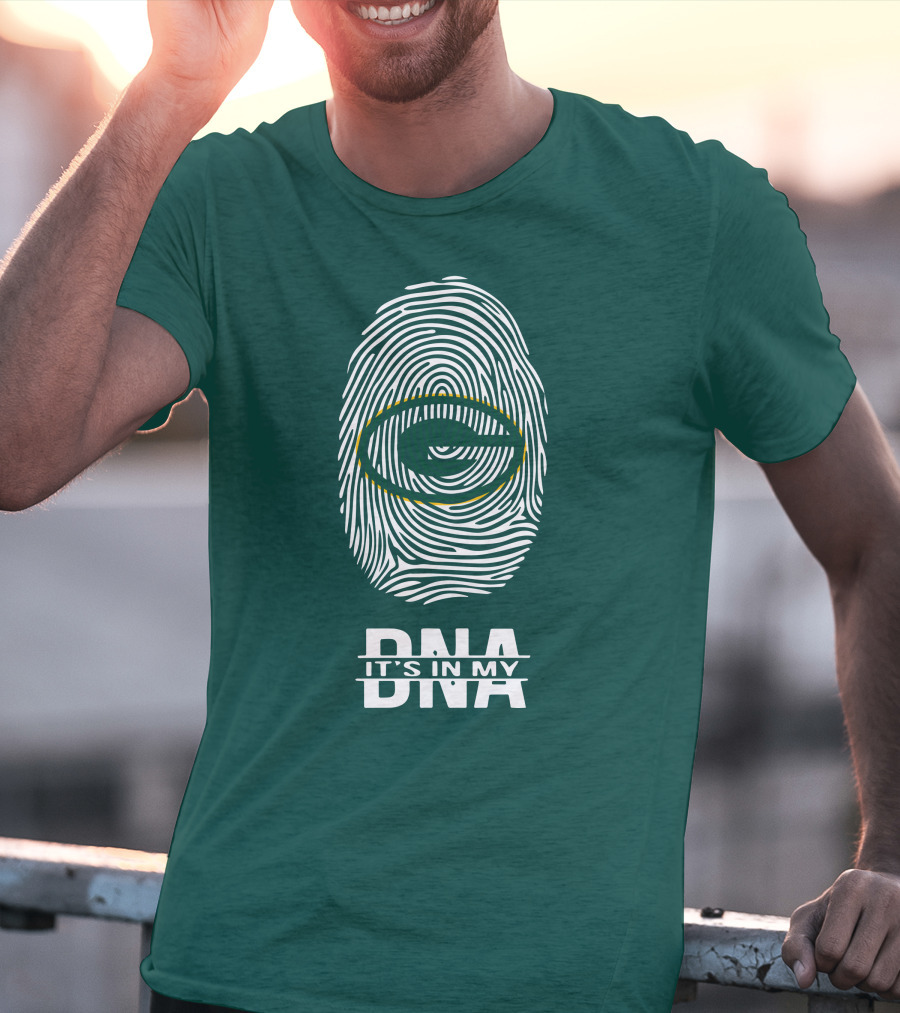 Green Bay Packers DNA It's In My DNA Fingerprint T-Shirt