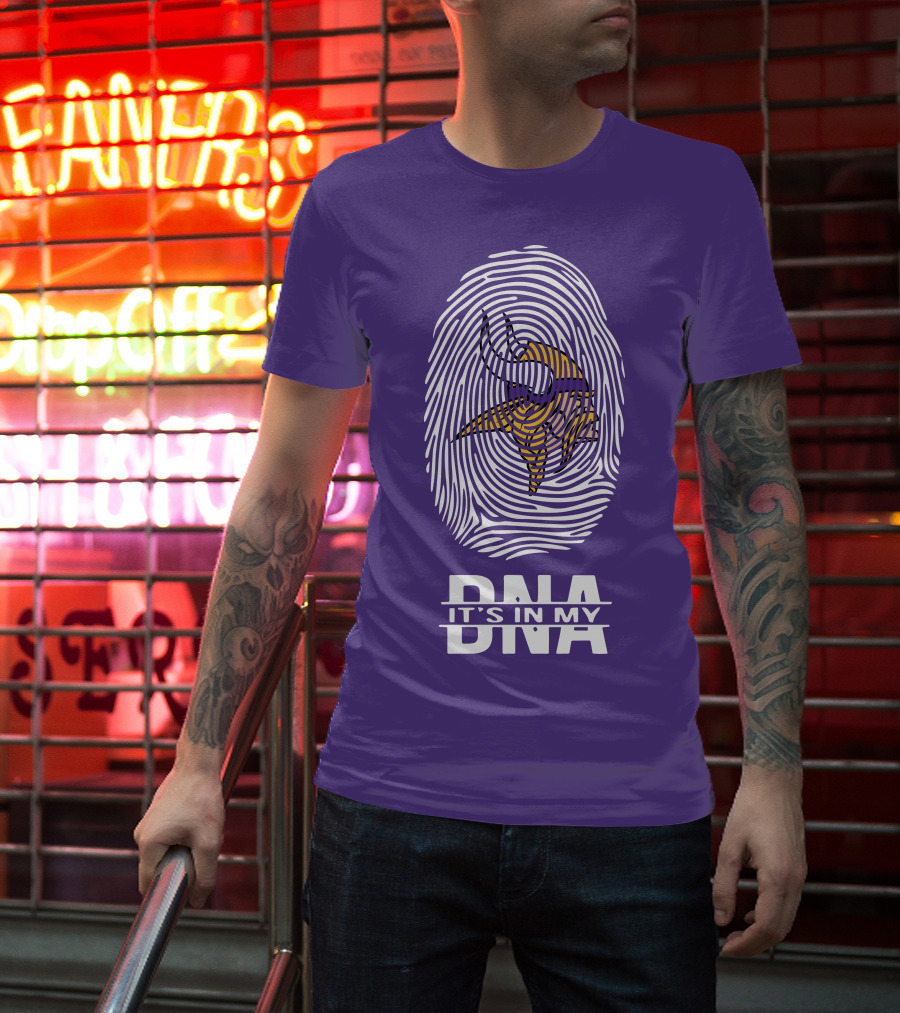 Minnesota Vikings It's In My DNA Fingerprint T-Shirt