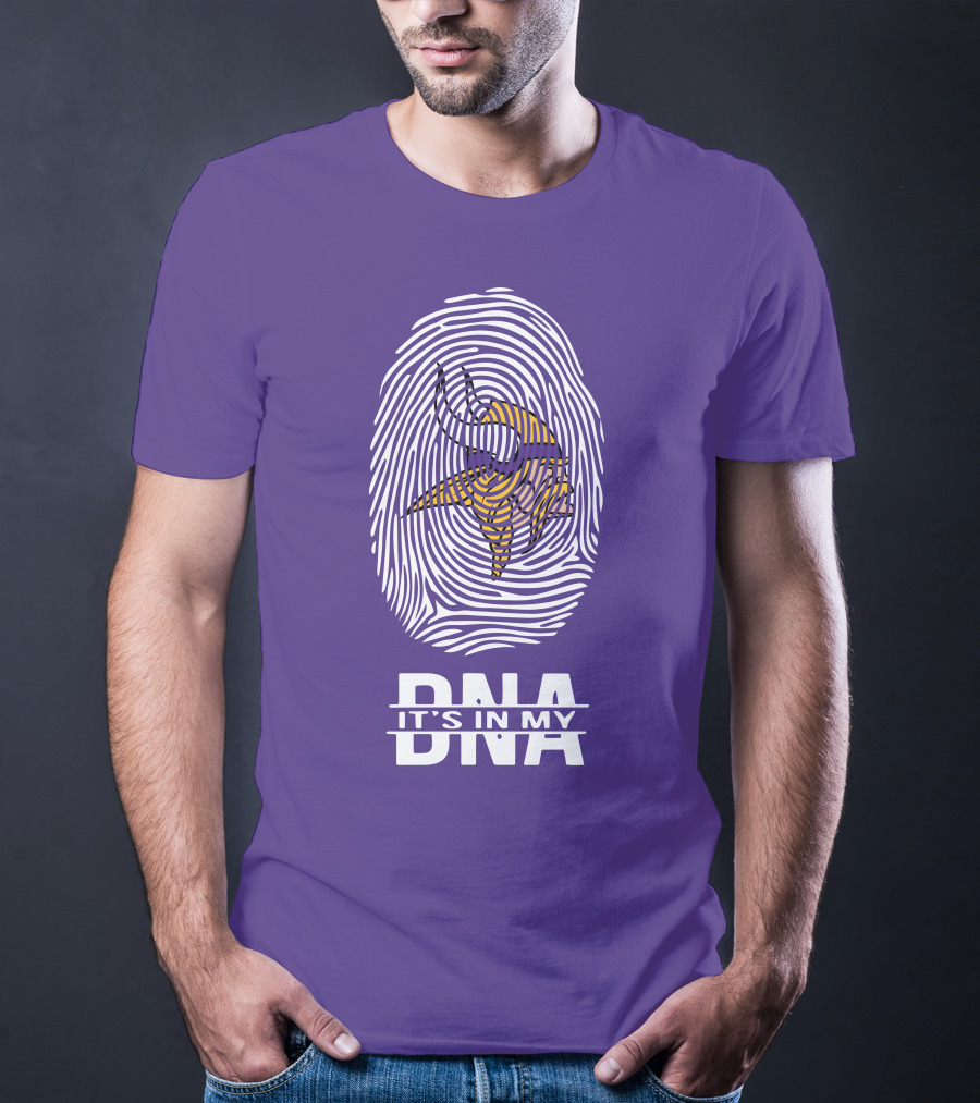 Minnesota Vikings It's In My DNA Fingerprint T-Shirt