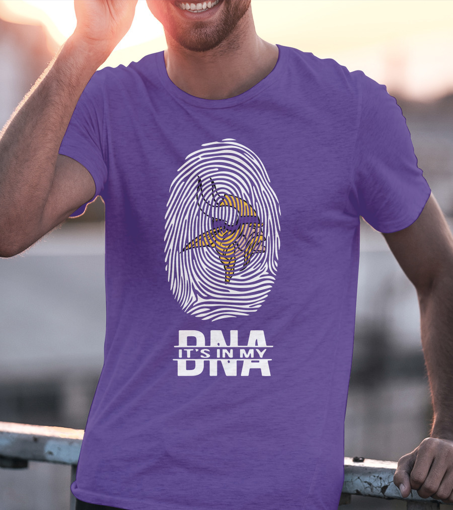 Minnesota Vikings It's In My DNA Fingerprint T-Shirt