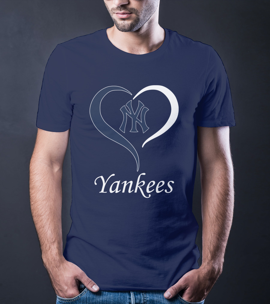 Yankees Heart Logo With NY Yankees Emblem T-Shirt