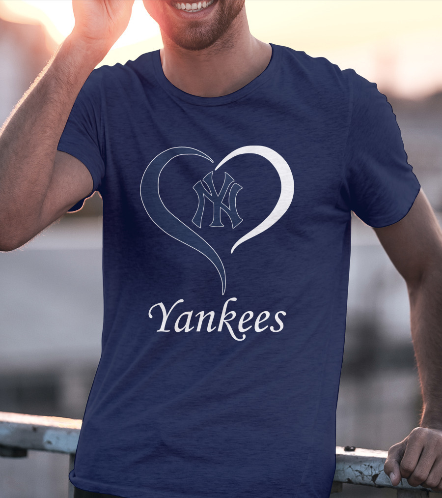 Yankees Heart Logo With NY Yankees Emblem T-Shirt