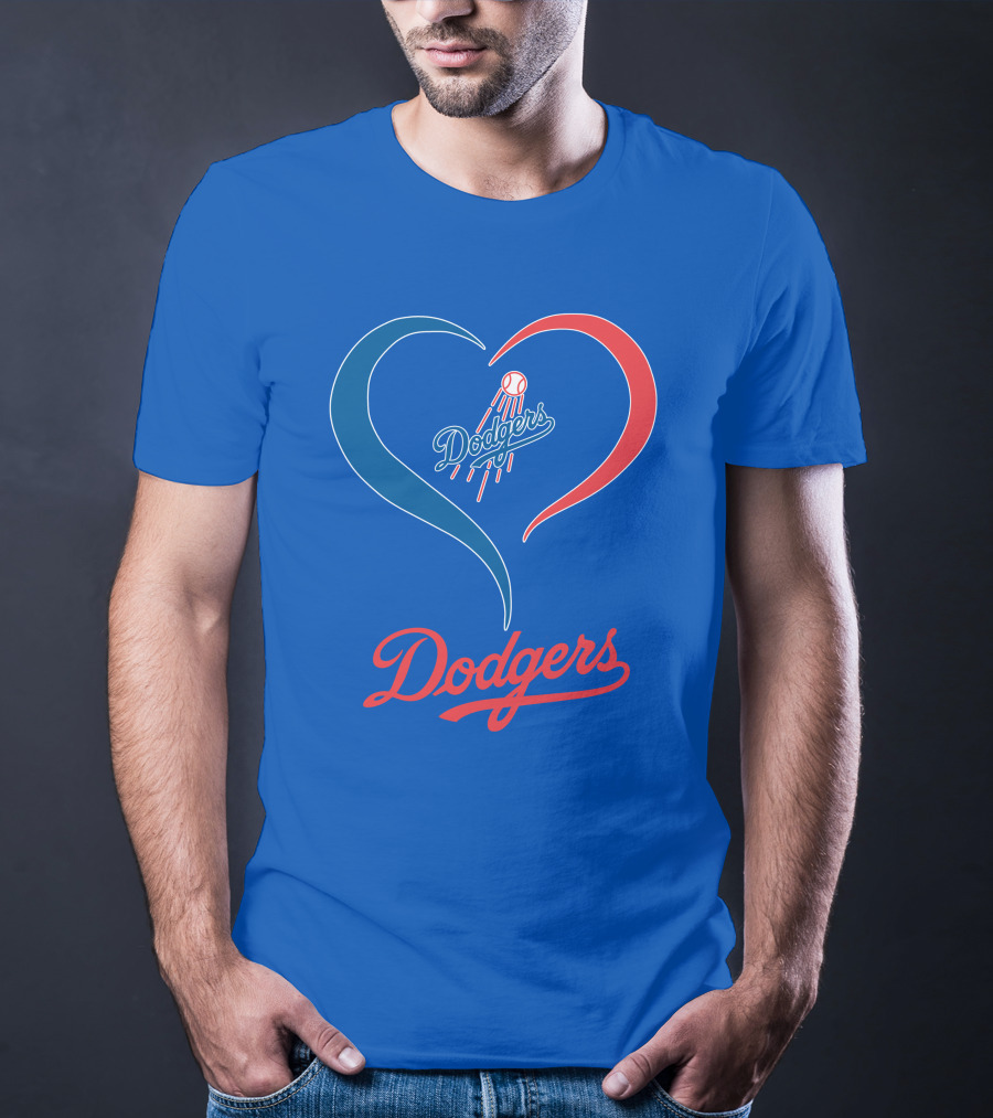 Los Angeles Dodgers Heart T-Shirt