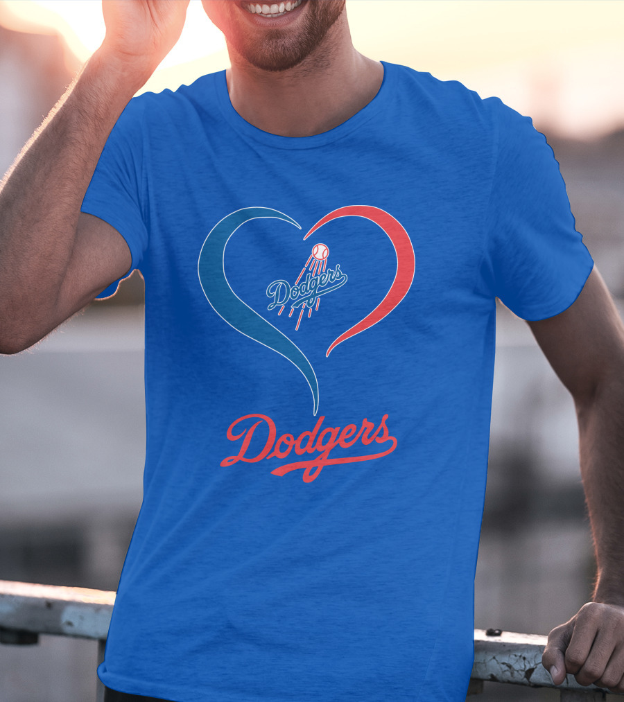 Los Angeles Dodgers Heart T-Shirt