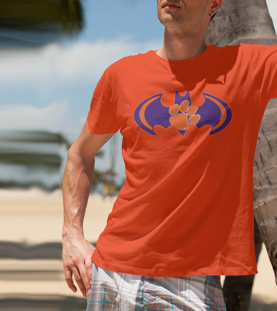 Clemson Tigers Paw Bat T-Shirt