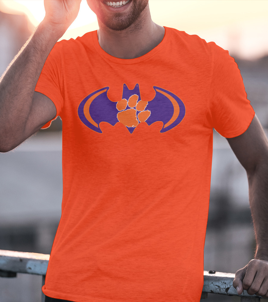 Clemson Tigers Paw Bat T-Shirt