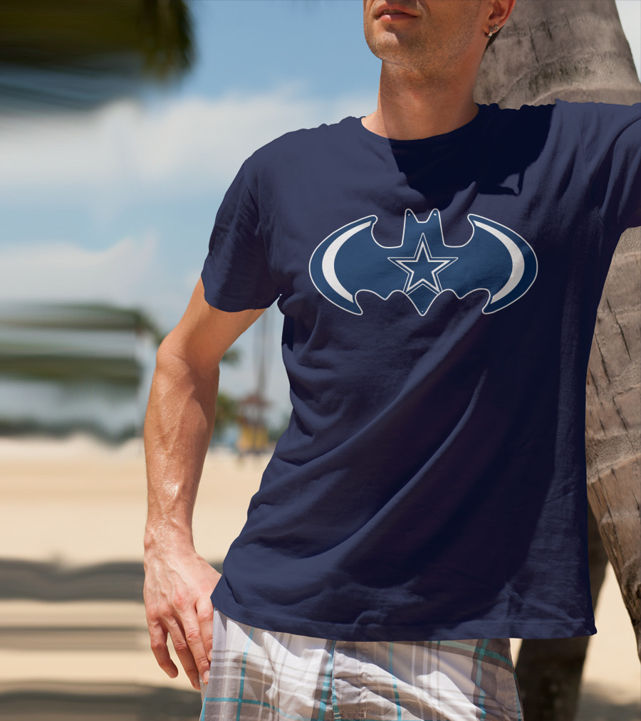 Dallas Cowboys Are Coming Batman Symbol Star T-Shirt