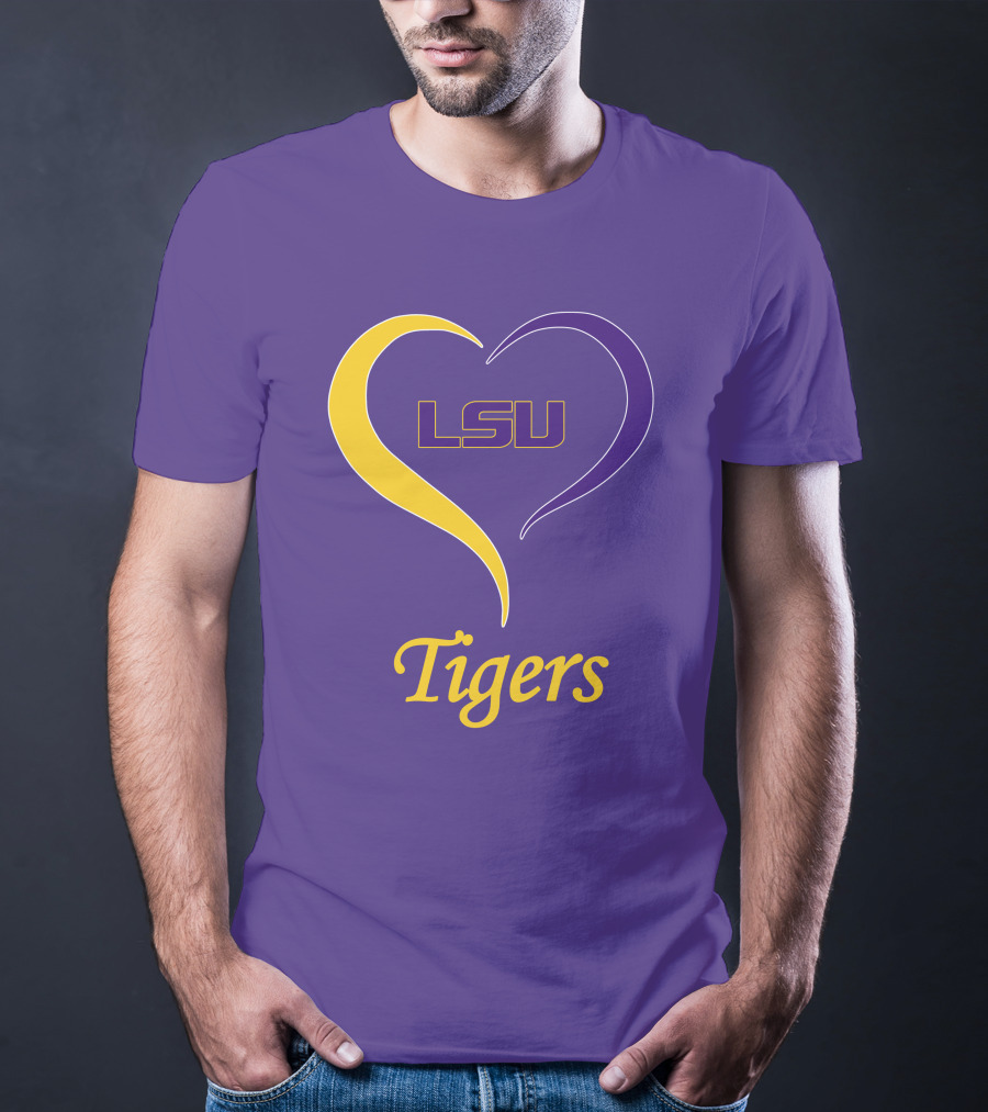 LSU Tigers Heart Symbol Pride T-Shirt