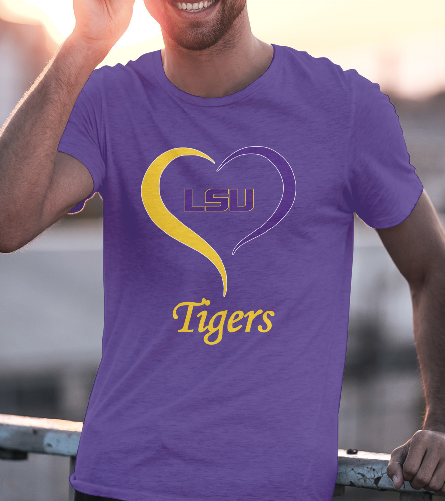 LSU Tigers Heart Symbol Pride T-Shirt
