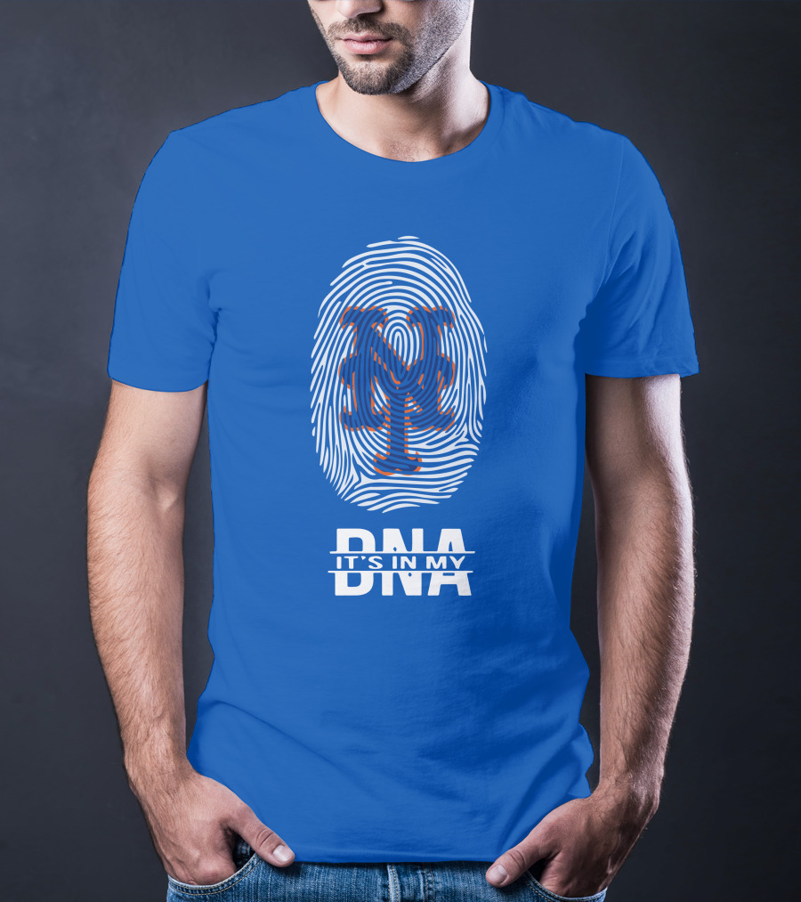 New York Mets Fingerprint Logo It's In My DNA T-Shirt