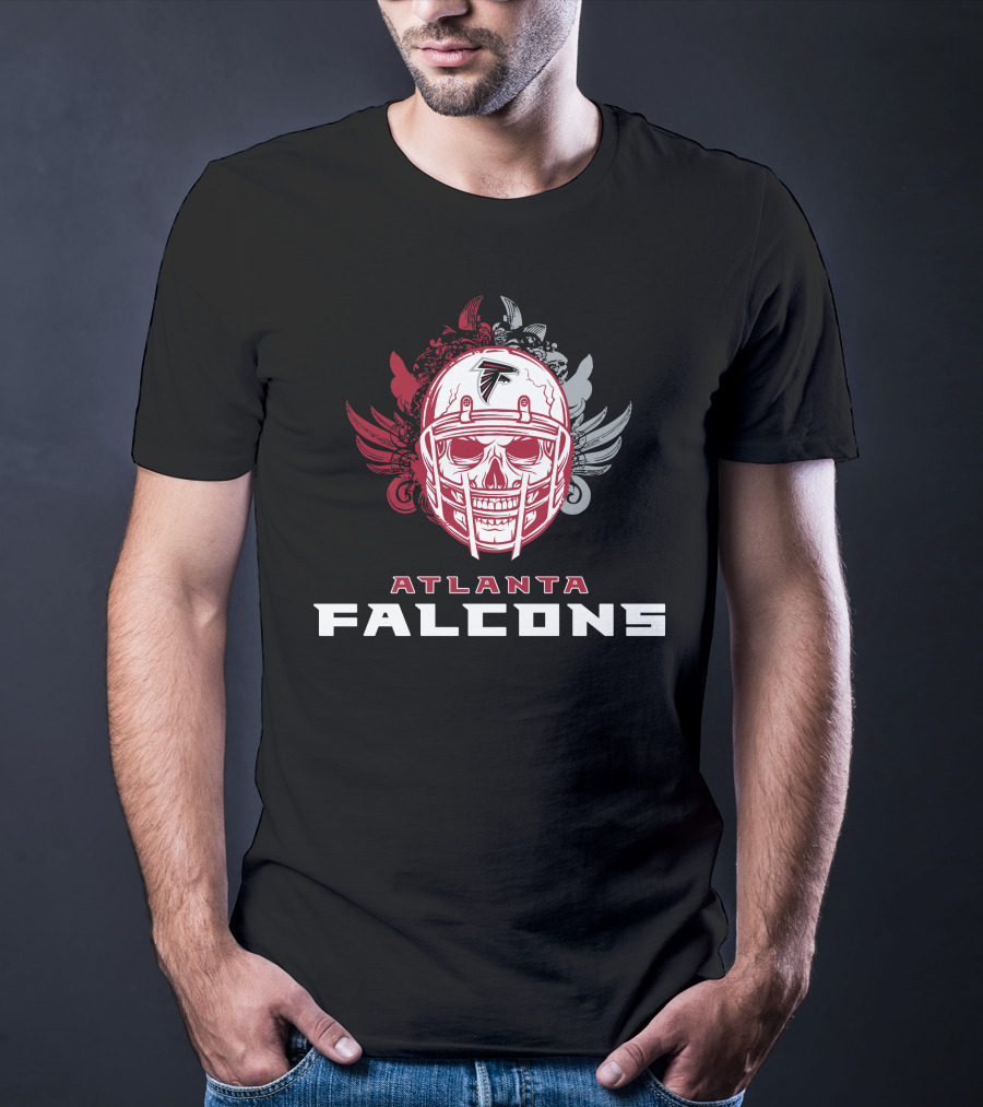 Atlanta Falcons Skull Helmet T-Shirt