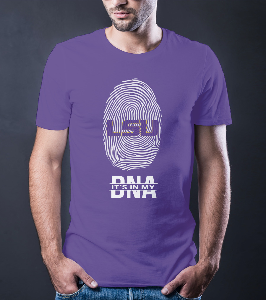 Lsu It's In My Dna Fingerprint Tiger Spirit T-Shirt