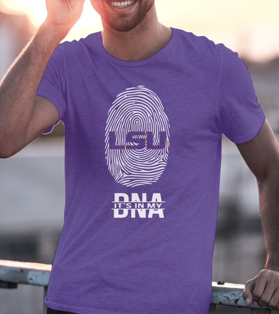 Lsu It's In My Dna Fingerprint Tiger Spirit T-Shirt