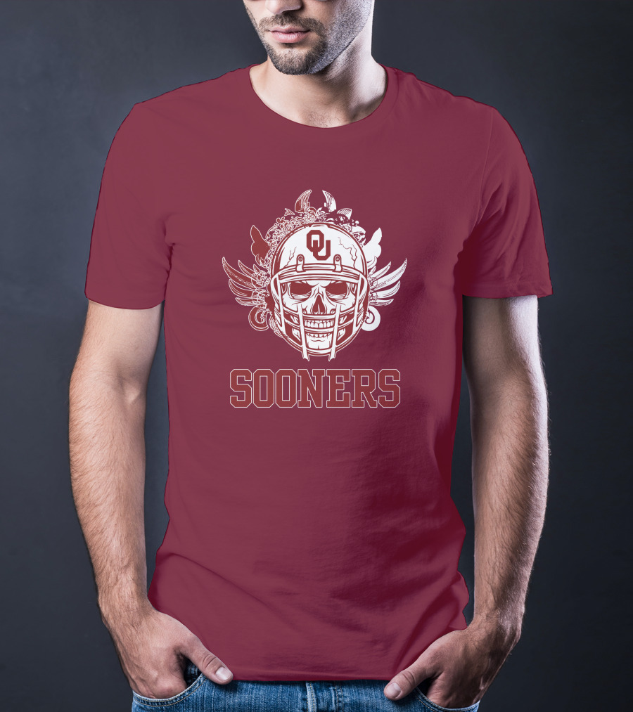 Sooners Skull Helmet OU T-Shirt