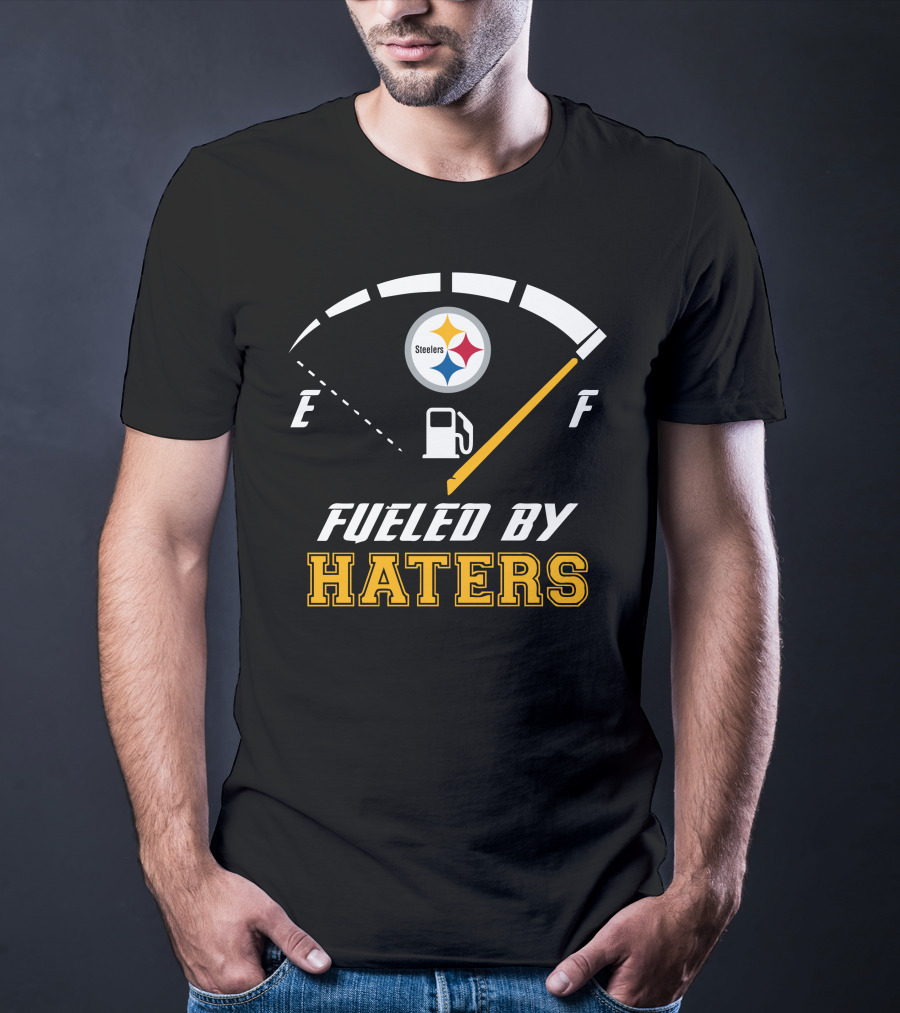 Pittsburgh Steelers Fueled By Haters Gauge Fuel Tank T-Shirt