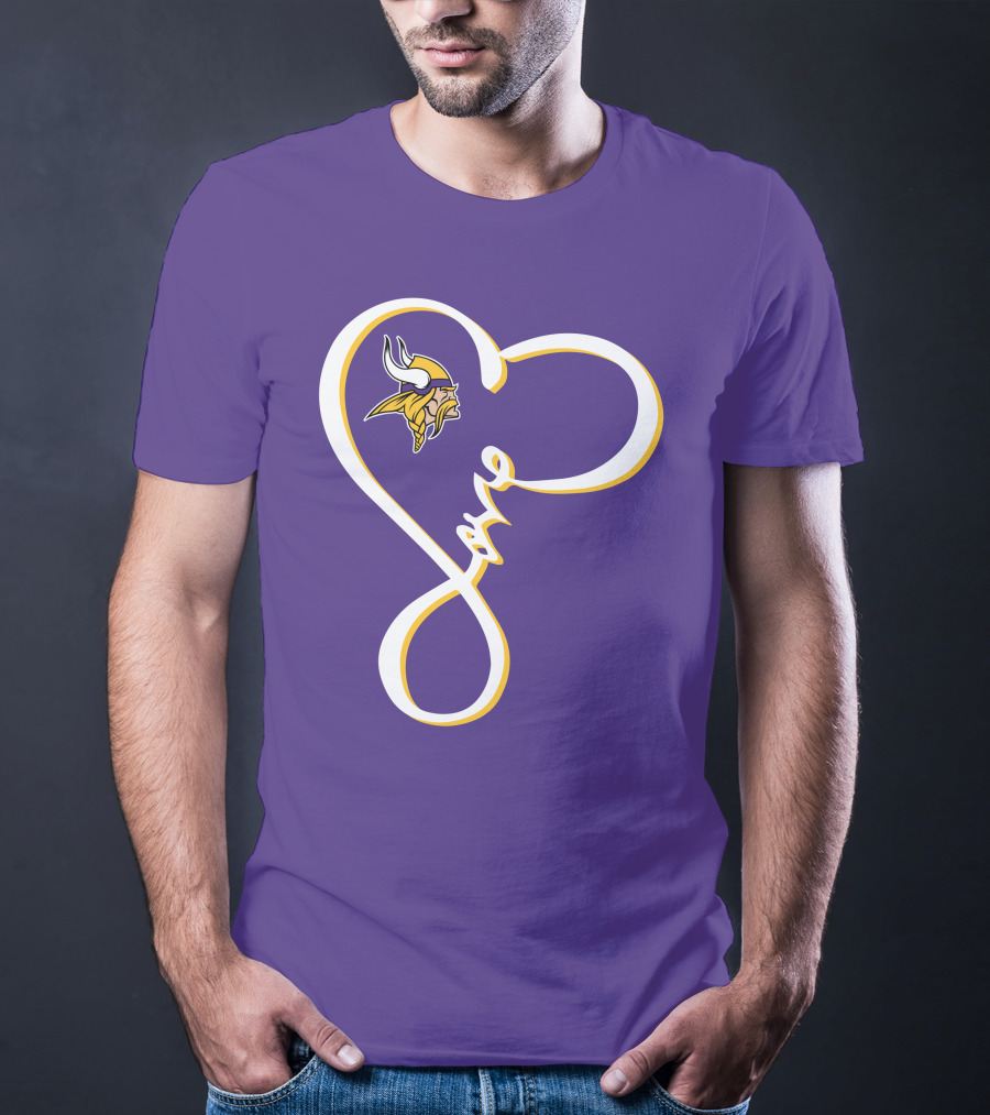 Love Minnesota Vikings Heart T-Shirt