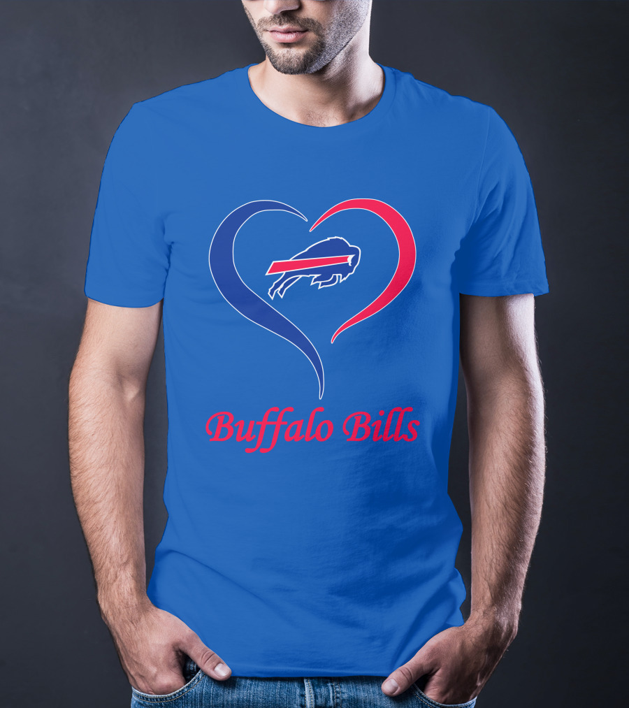 Buffalo Bills Heart Logo Fan Spirit T-Shirt