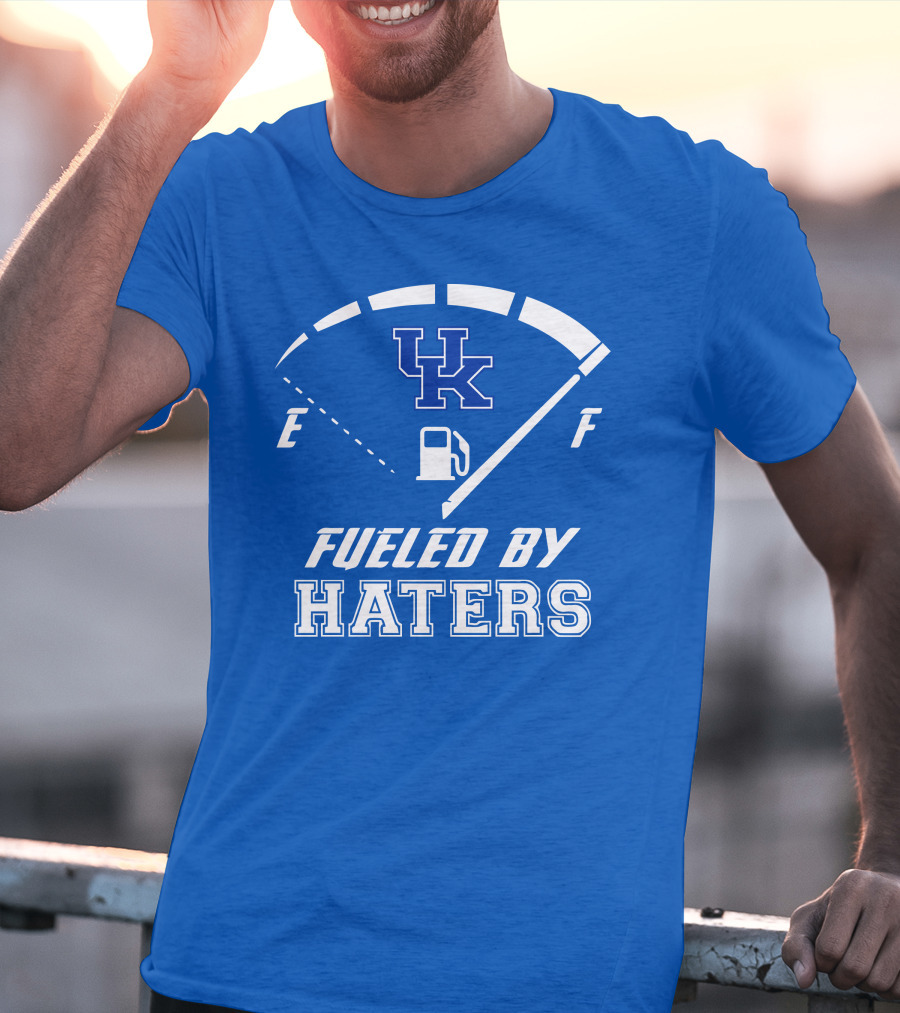 Kentucky Wildcats Fueled By Haters Gas Gauge UK T-Shirt