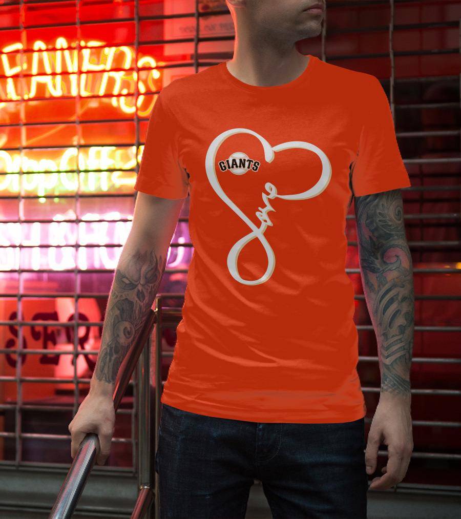 San Francisco Giants Love Heart Script T-Shirt