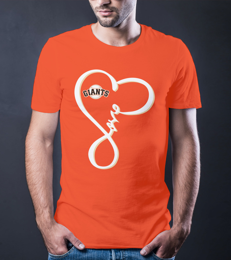 San Francisco Giants Love Heart Script T-Shirt