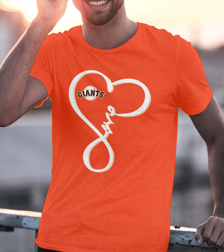 San Francisco Giants Love Heart Script T-Shirt