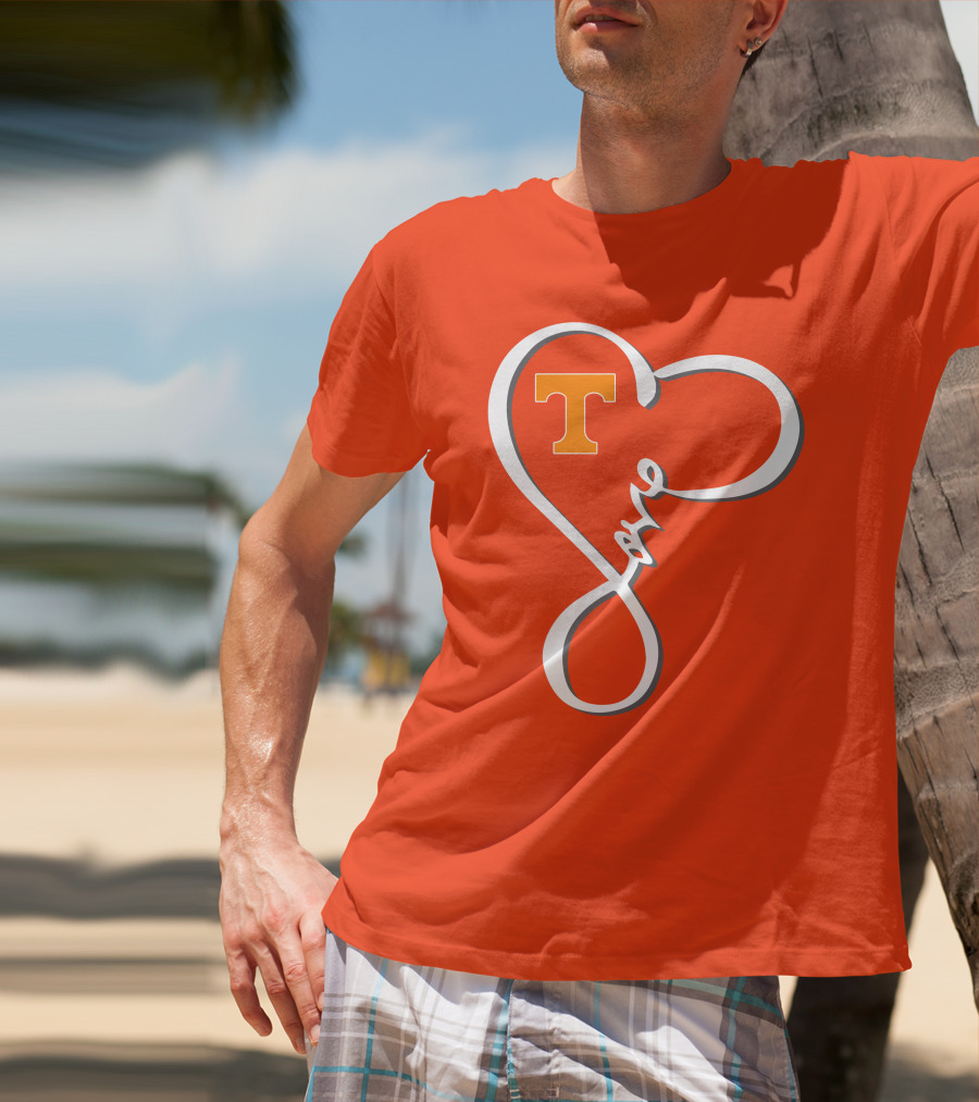 Heart-Shaped Love Tennessee Volunteers T-Shirt
